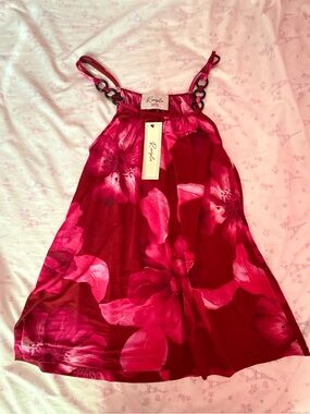 Roxy Girls' Hot Pink Floral Halter Dress
